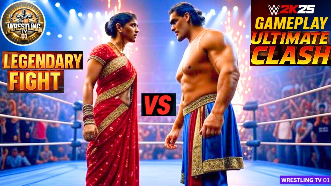🔥WWE 2K25 – Bangladeshi Diva Shaila 🇧🇩 Vs.The Great Khali🎮Wrestling Intergender Gameplay Sep,06,2025