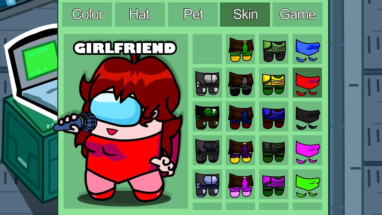 Girlfriend (fnf) in Among Us ◉ funny animation - 1000 iQ impostor