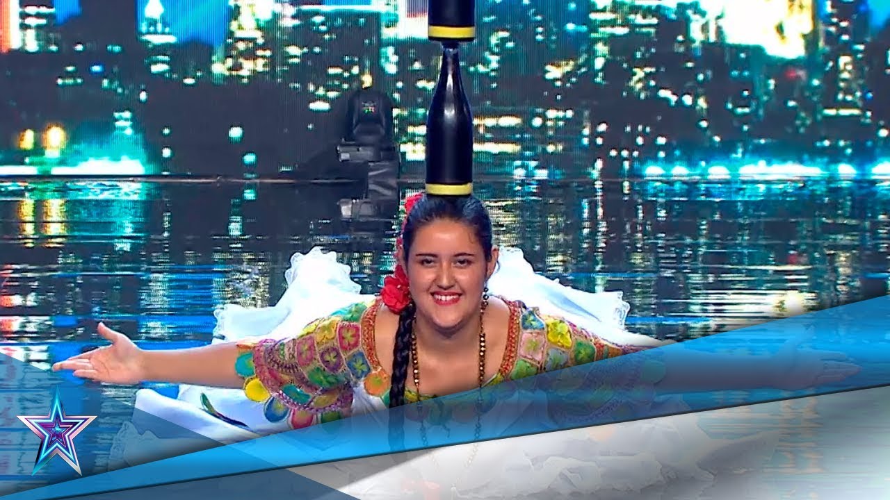 ¿Cuántas BOTELLAS se pondrá en la CABEZA esta PARAGUAYA? | Audiciones 9 | Got Talent España 5 (2019)
