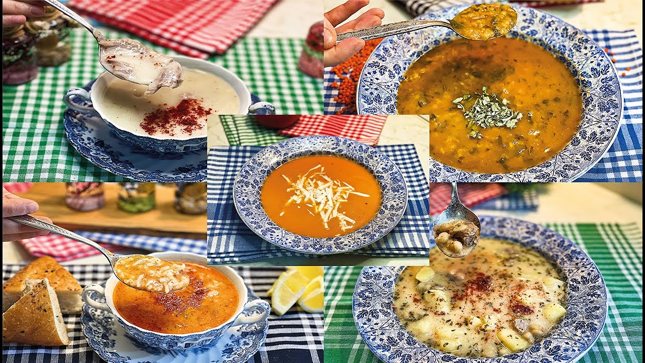 5 Different Soup Recipe ! Easy To Make ! 5 Farklı Çorba Tarifi ! Ramazana Özel Kolay Tarifler !
