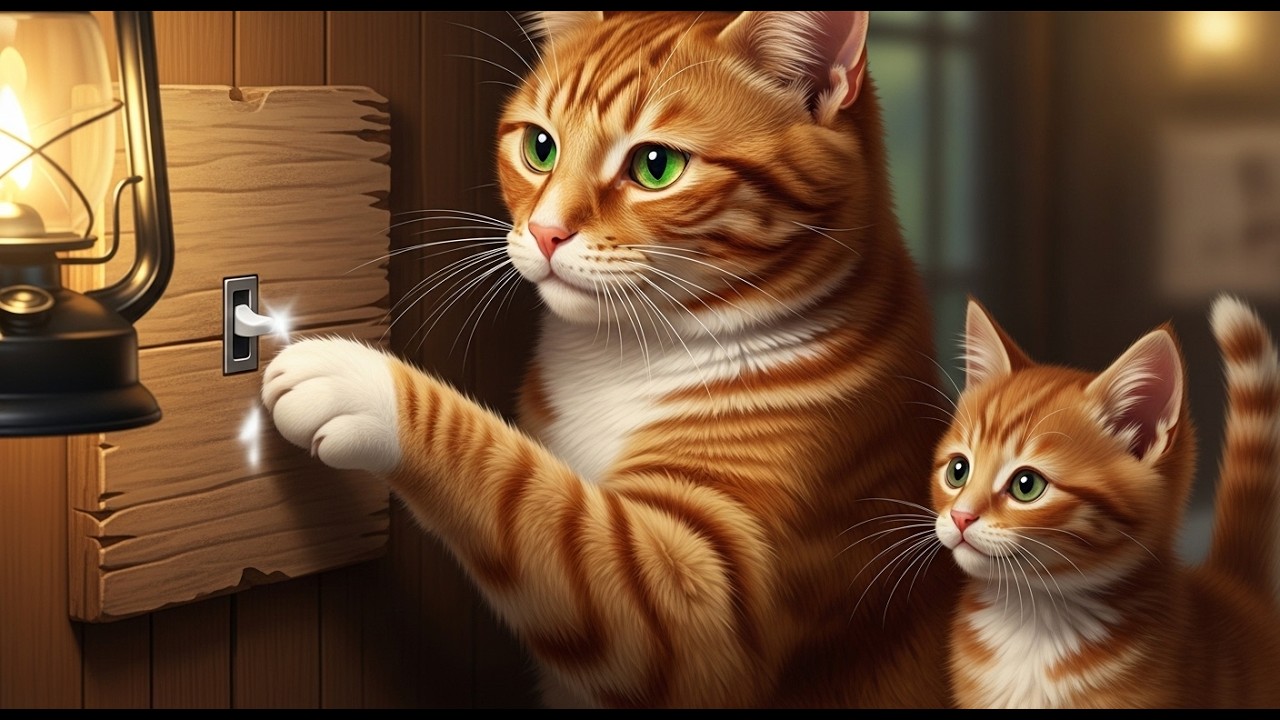 Mama Cat & Kitten Save Their Glowing Bakery Just in Time! 🐱🍞