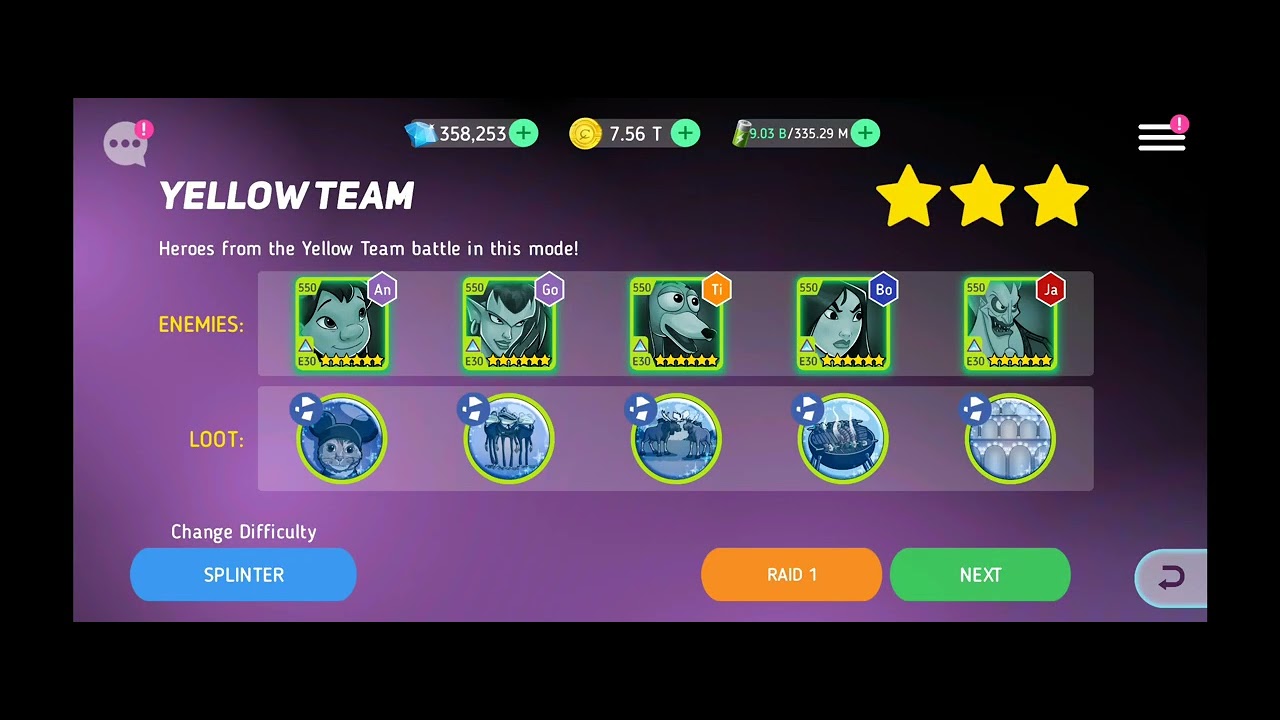 Disney Heroes Battle Mode Ports/Trials (Splinter)