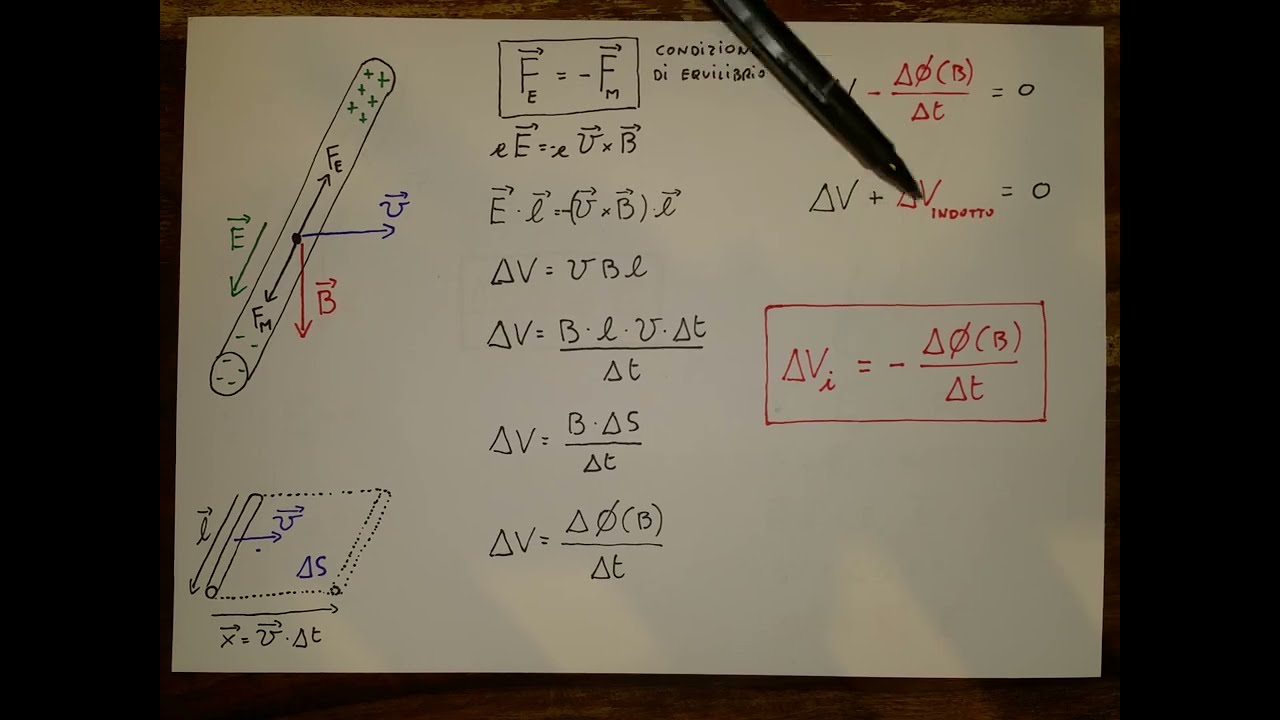 Induzione elettromagnetica: differenza di potenziale su una barra che si muove in un campo magnetico