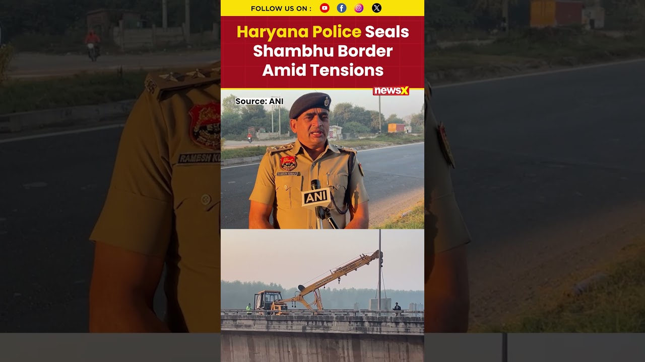 Haryana Police Closes Shambhu Border After Punjab Protest March Announcement # Shorts #trending