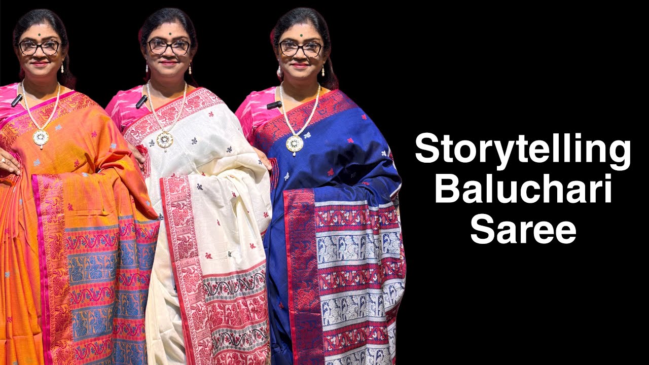 Cotton Baluchari Saree| Traditional Bishnupuri Baluchari Saree| বিষ্ণুপুরি বালুচরি| Bengal Handlooom