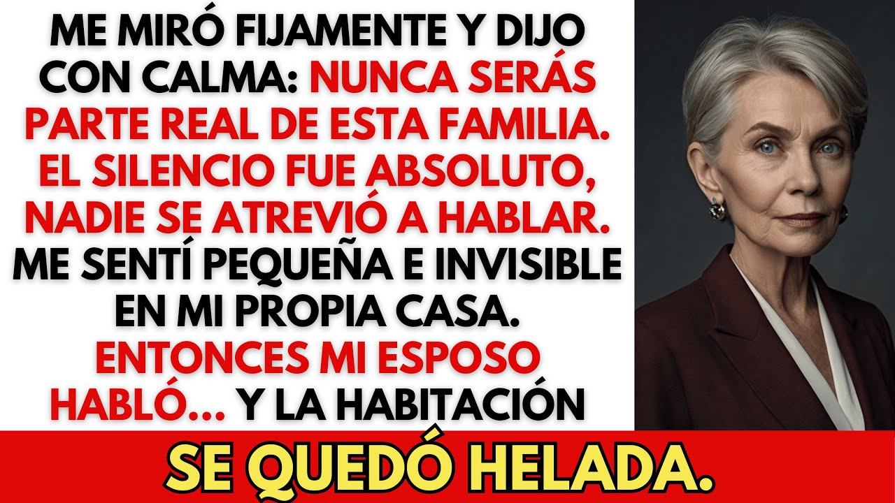 Mi hija dijo que yo nunca sería parte real de la familia… se quedó helada cuando mi esposo habló