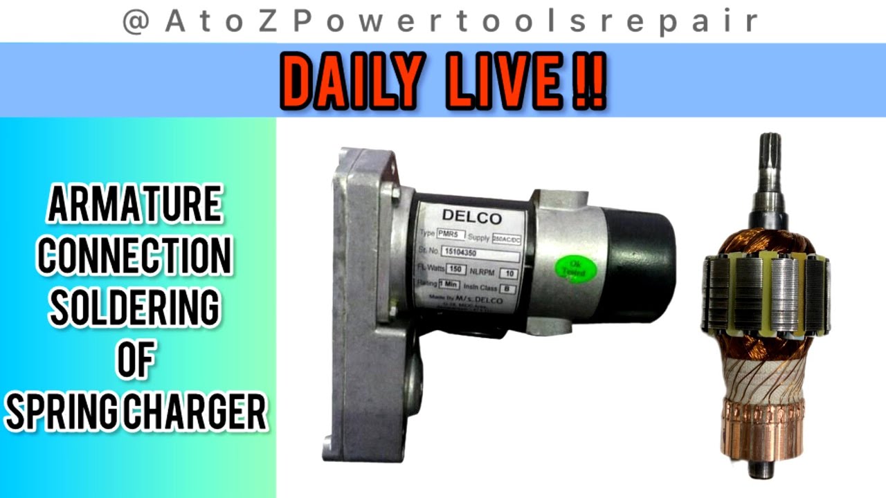 getco spring charging motor armature final testing and process 