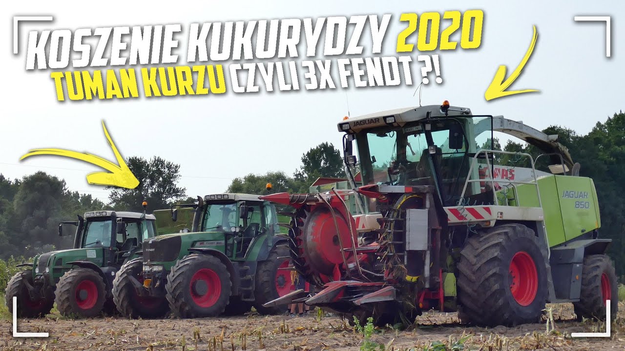KOSZENIE KUKURYDZY 2020 ★ TUMAN KURZU ★ CLAAS JAGUAR 850 ★ 3x FENDT ★ HAWE ★ Thełódzkieteam
