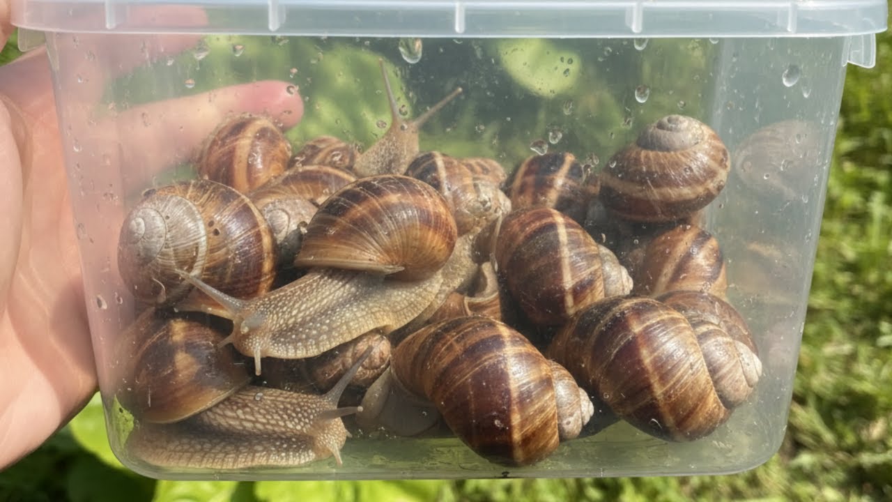 Catching Giant Snails Around My Home! | Unexpected Backyard Adventure #naturelovers #snail