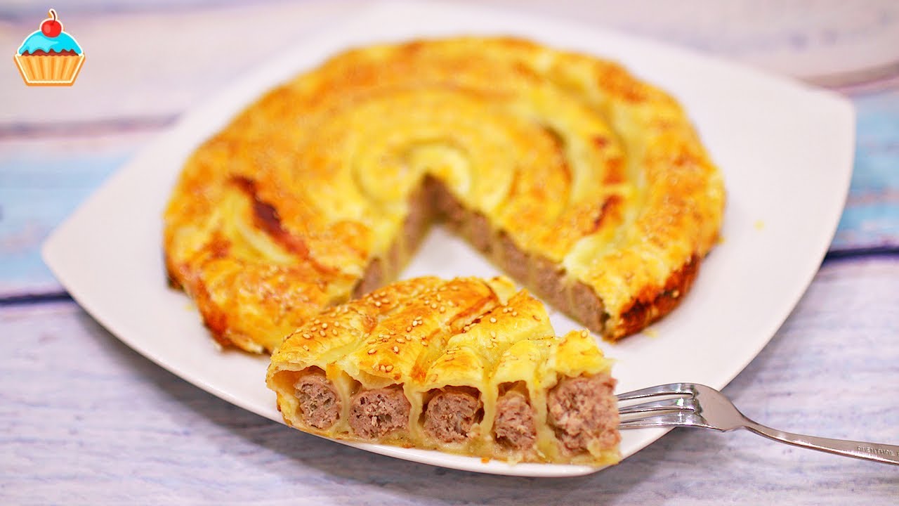 БЫСТРЫЙ ПИРОГ С МЯСОМ 
