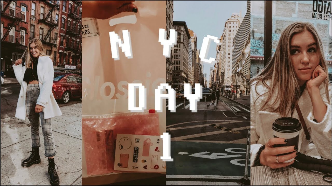 first day in NYC + Glossier, Brandy Melville, & Lululemon haul