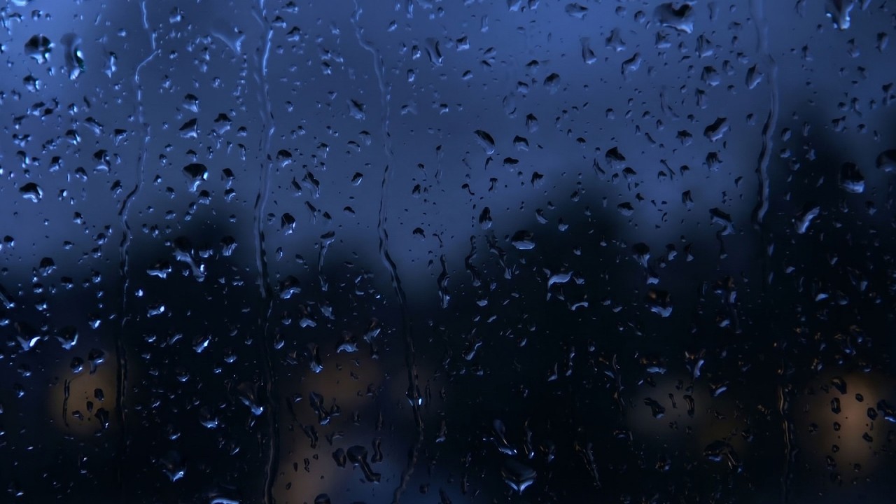 Drifting to Sleep with Rain Sound On Window - Powerful Heavy Rain for Deep Sleep