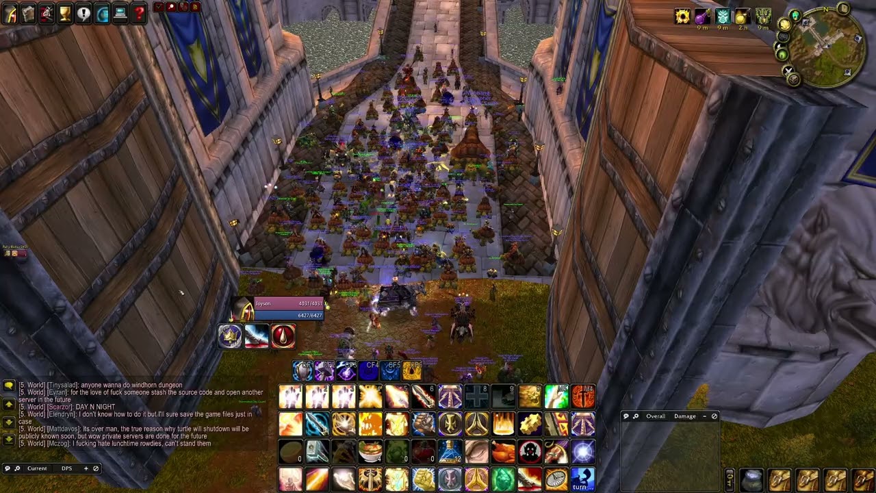 Turtle WoW Stormwind Gates after Server Shutdown Announcement