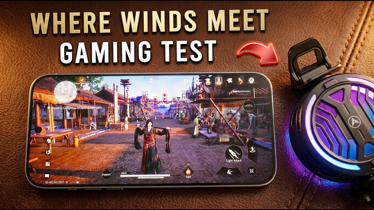 IQOO 15R Panas Banget ? Full Gaming Test Where Winds Meet Rata Kanan + Fan Cooler Piva B20