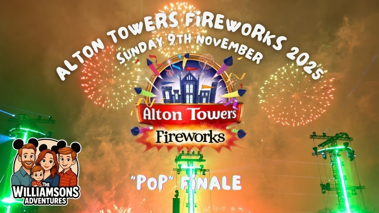 Alton Towers Fireworks 2025 Sunday 🎆 POP Finale! 🎤 Full Finale in 4K  Alton Intelligence Spectacular