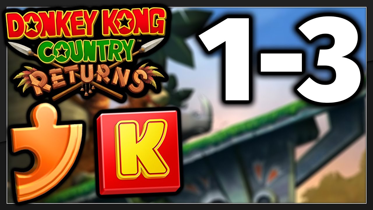 Donkey Kong Country Returns 1-3 KONG-LETTERS AND PUZZLE PIECES