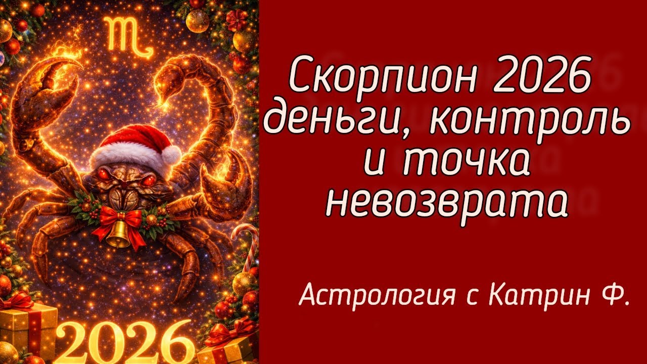 ♏СКОРПИОН 2026 ГОД 💸ДЕНЬГИ КОНТРОЛЬ И ТОЧКА❌ НЕ ВОЗВРАТА🎄 ПРОГНОЗ НА 2026 ГОД 🪐АСТРОЛОГИЯ С КАТРИН Ф