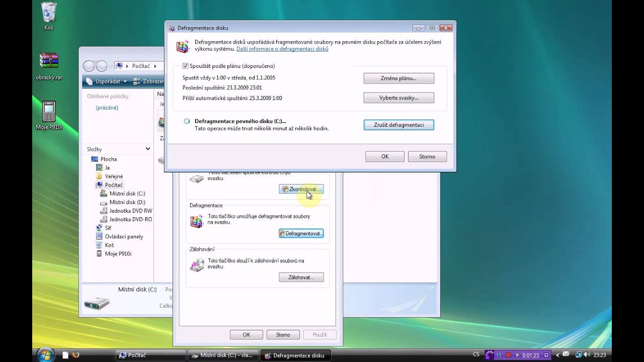 Operačn&iacute; syst&eacute;m Windows - Defragmentace disku