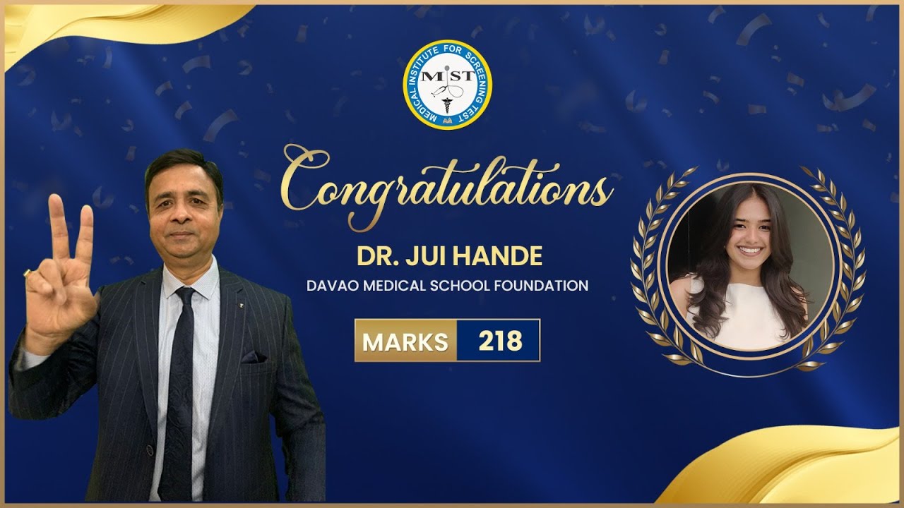 Dr. Jui Hande, Davao Medical School Foundation, Score 218