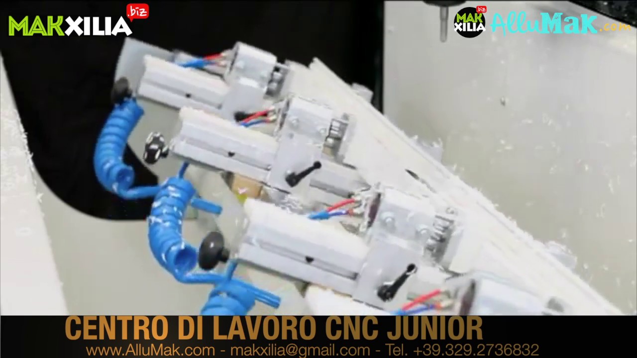 CENTRO DI LAVORO CNC JUNIOR per Profili Alluminio Pvc - AlluMak.com