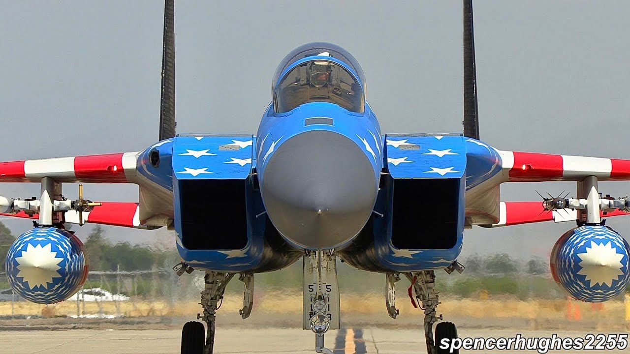 F-15C Eagle Engine Start Ups, Afterburner Takeoffs and Recoveries FRESNO ANG