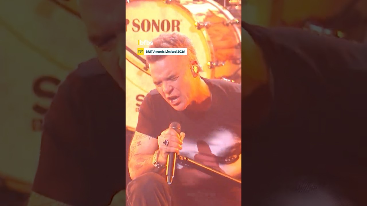 Robbie Williams performs a tribute to Ozzy Osbourne 🤘#live #music #britawards
