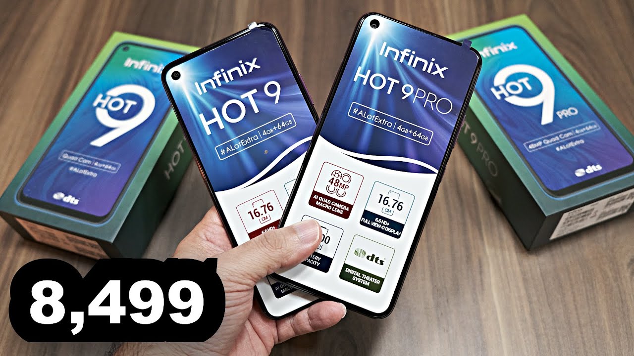 Infinix Hot 9 Unboxing and Infinix Hot 9 Pro Unboxing, 5000 mAh battery, price from Rs. 8,499