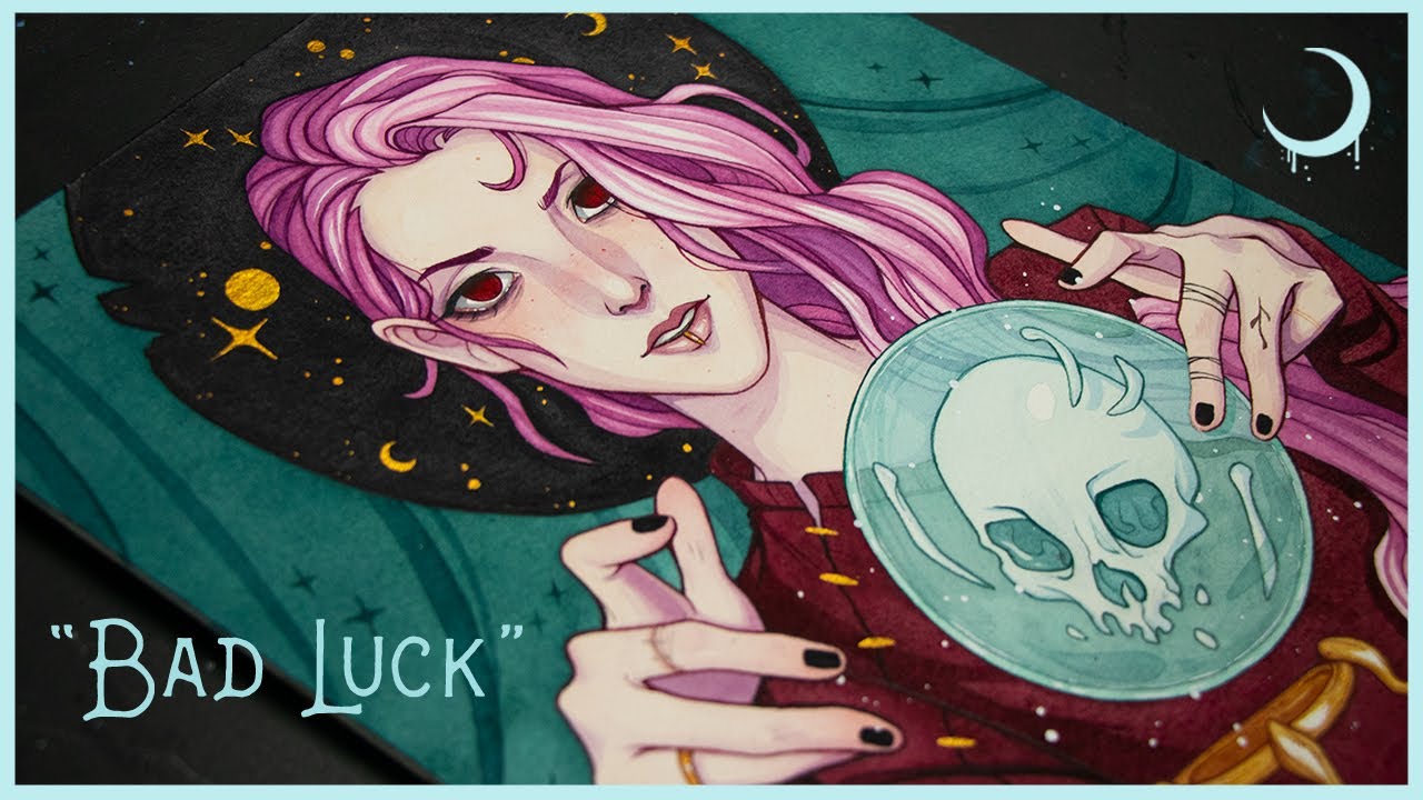 Why Using More Mediums Changed Everything ☾ Bad Luck Watercolor Painting