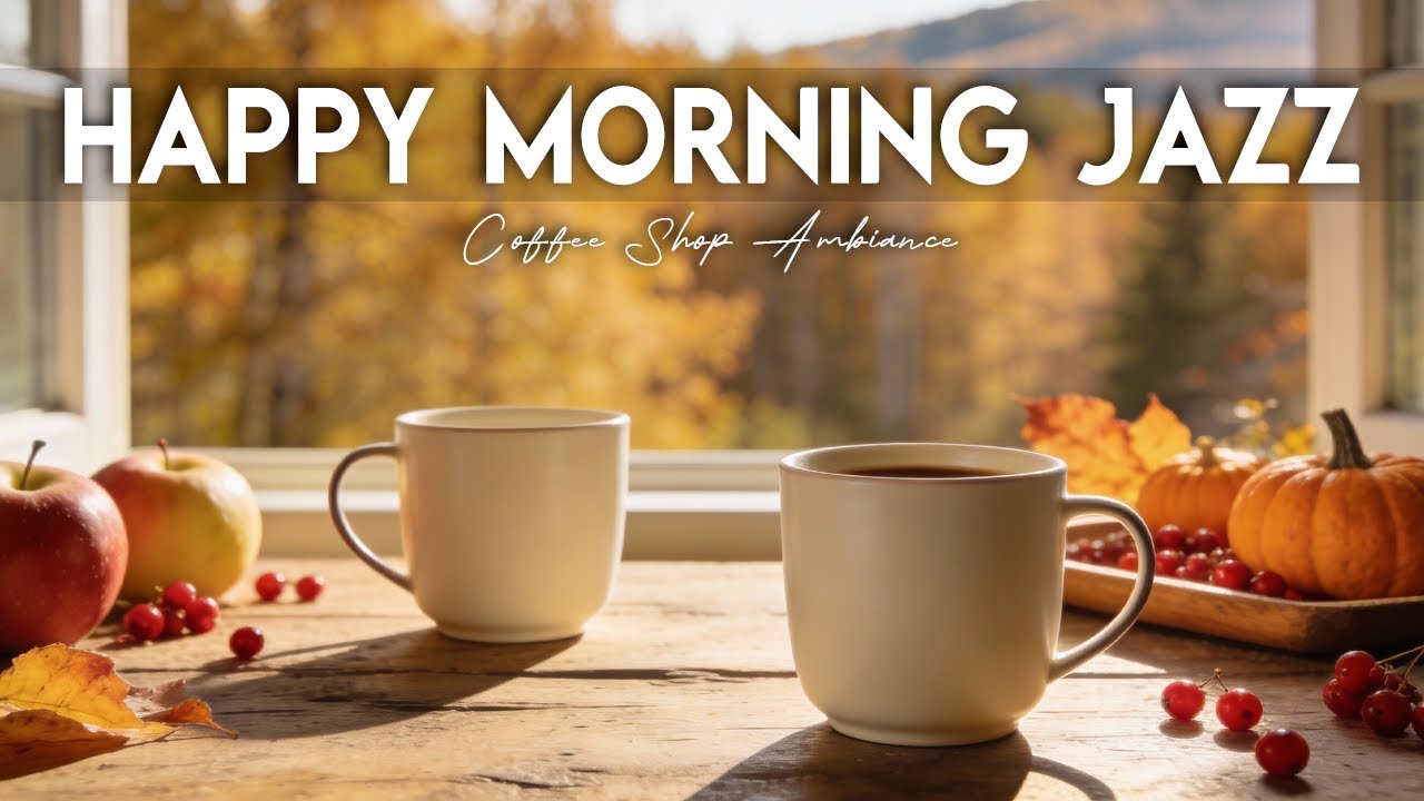Happy Morning Jazz ☕ Coffee Shop Ambiance Jazz Music & Bossa Nova for study,work,focus.