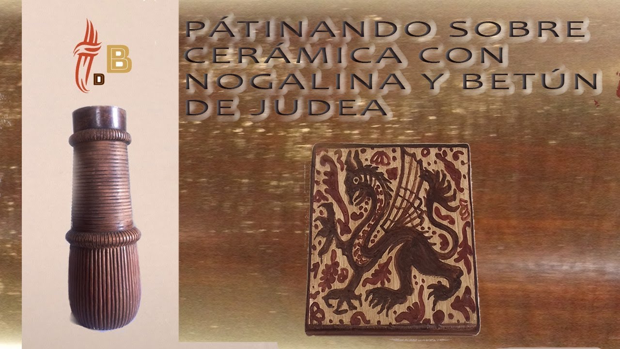 PÁTINA SOBRE CERÁMICA. 1.NOGALINA 2. 🕌 BETÚN DE JUDEA.*Tacto de Barro*
