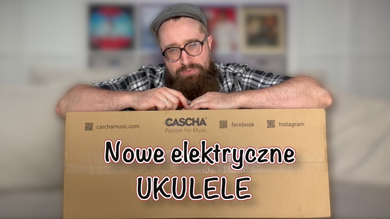Futurystyczne ukulele elektryczne jak les paul CASCHA CARBON FIBRE ♬ UNBOXING ♬