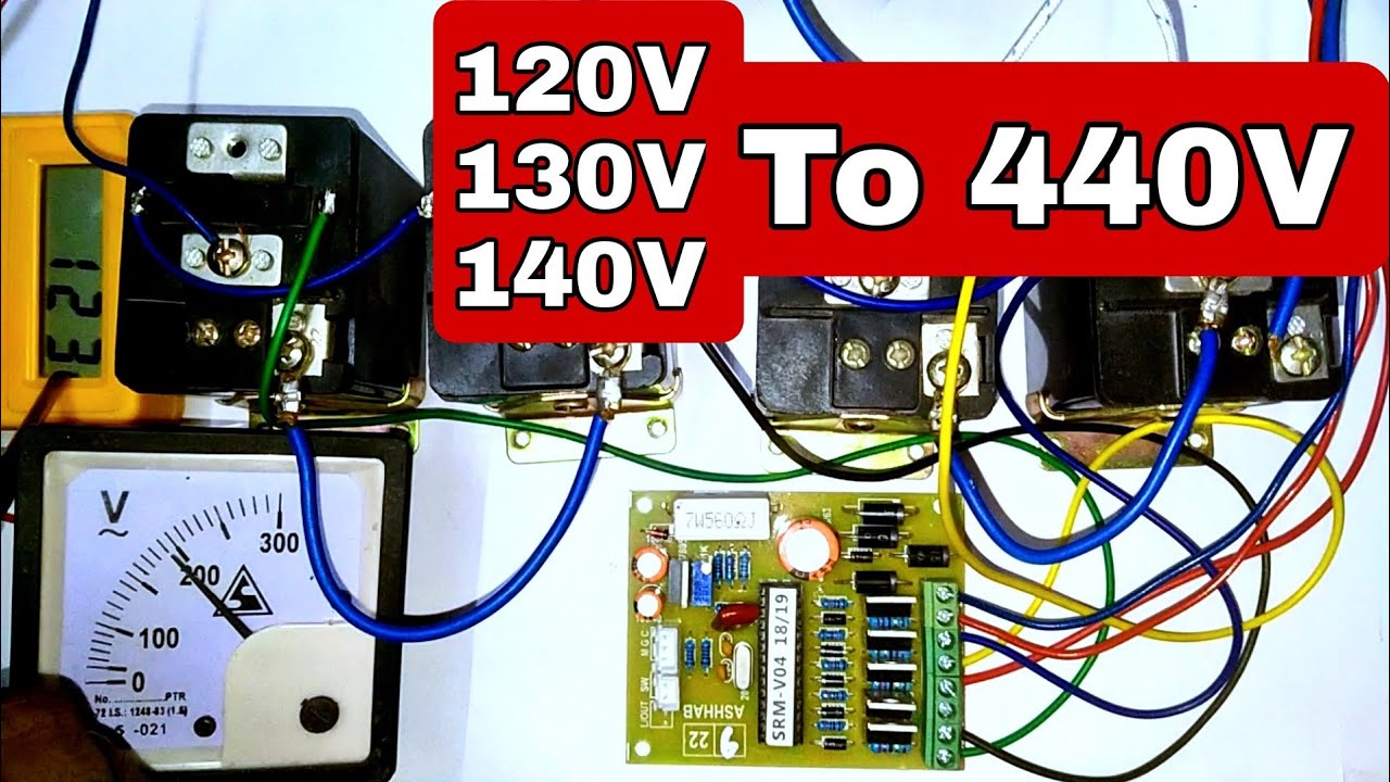 Automatic Stabilizer Connection || 120v To 440 || 130v To 440v || 140v To 440v Relay Connection