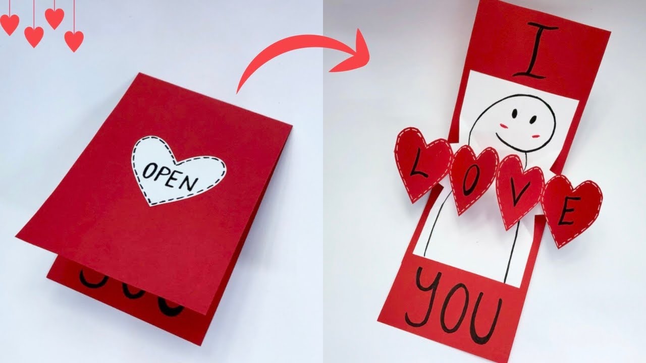 DIY | Pop-Up LOVE CARD for Valentine | How to Make Greeting Card with Paper 