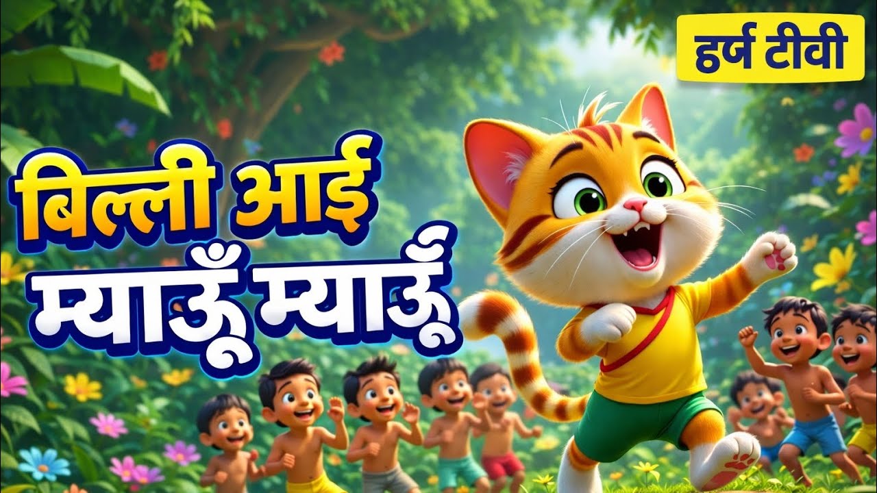 बिजली बिल्ली म्याऊँ म्याऊँ | Funny Kids Song | Jungle Dance | हर्ष टीवी | Viral Video 