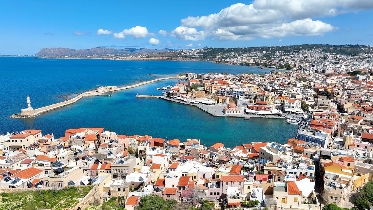 Chania Old Venetian Port &ndash; Aerial Beauty of Crete&rsquo;s Historic Harbor