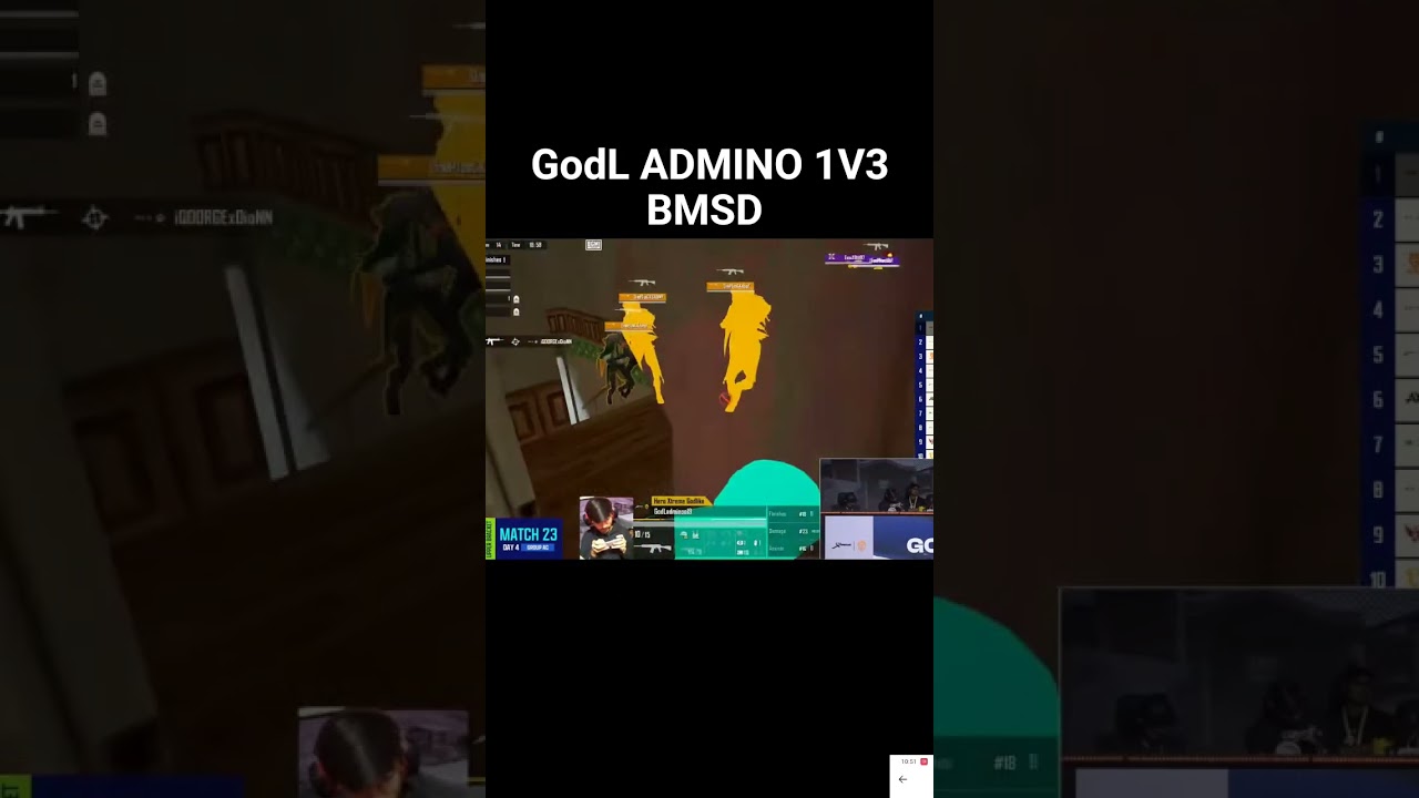 GODL Admino 1v3 BMSD eSports #bgmi #pubgmobile #jonathangaming