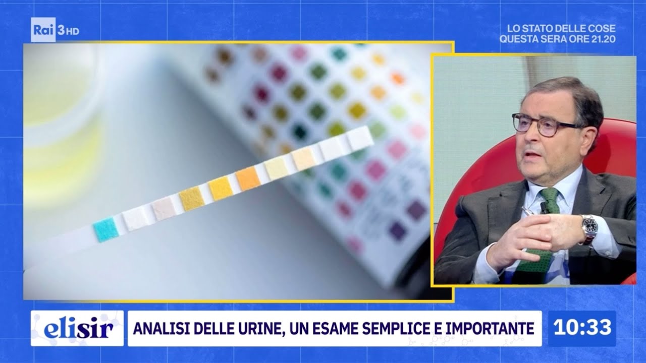 Rai 3 Elisir 10/02/25 - Analisi delle urine, un esame semplice e importante. Prof. Dario Manfellotto