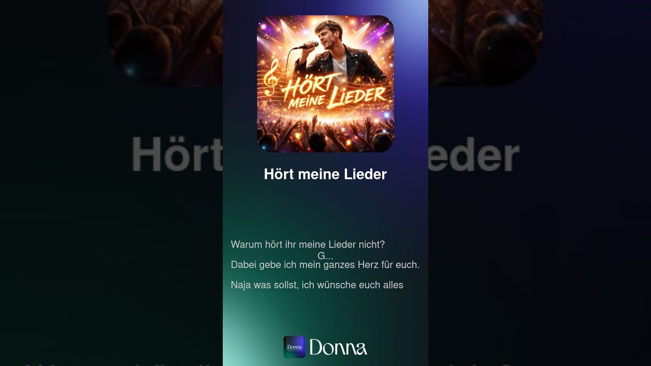 Hört meine Lieder 