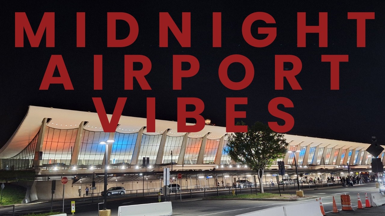 Almost Empty Airport at Night? Dulles Airport Silent Walk (4K, No Talking) ⭐