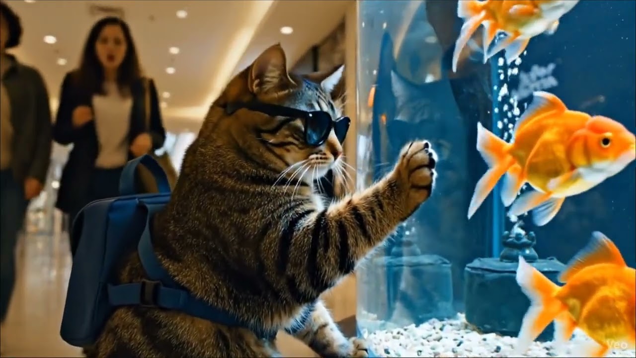 The Great Cat Heist 🐱🎣 | Realistic AI Short Film (Looks 100% Real!)