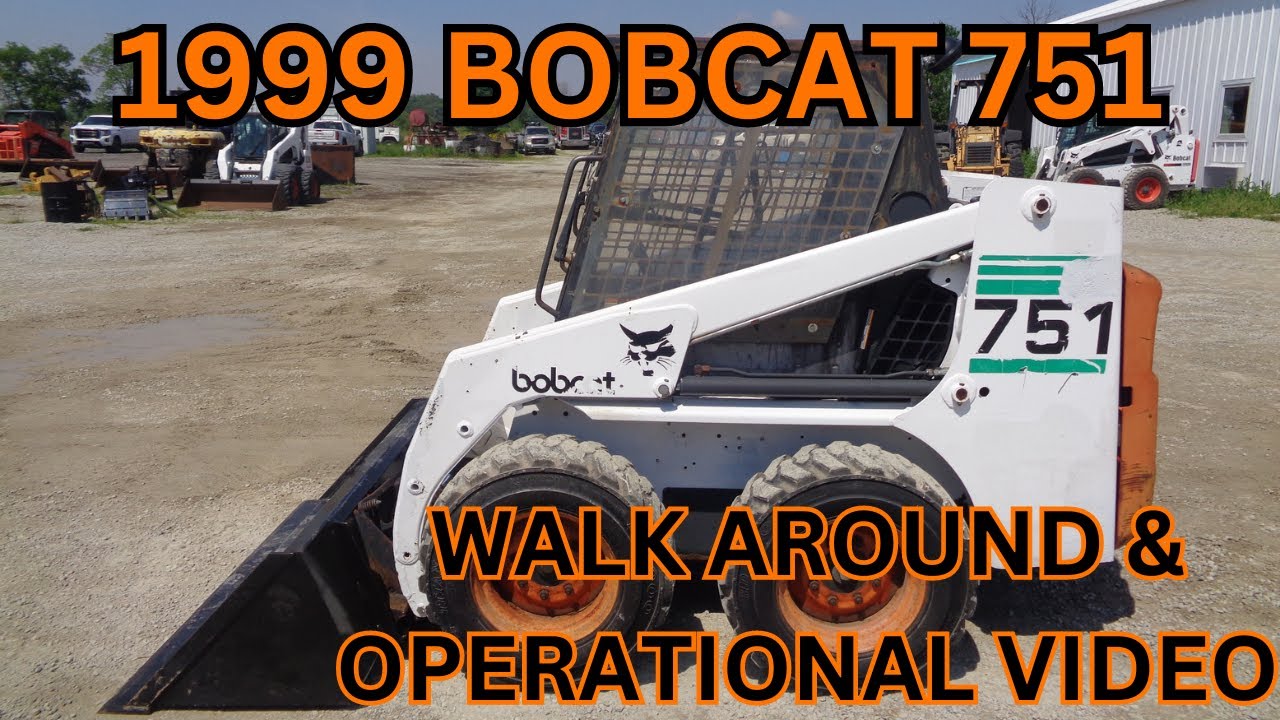Видеоролик о работе и осмотре мини-погрузчика Bobcat 751 1999 года выпуска. 12 900 долларов США