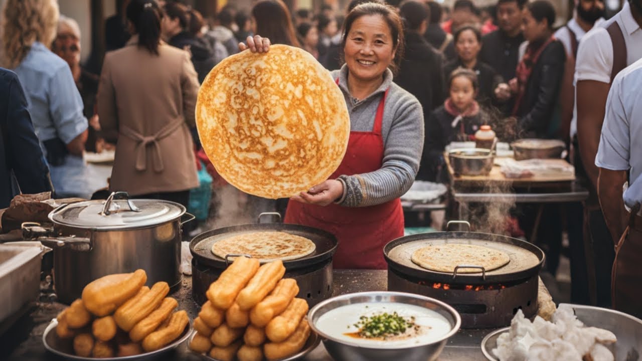 What do Chinese eat for breakfast? Handan's Best Morning Market Eats #chinesebreakfast