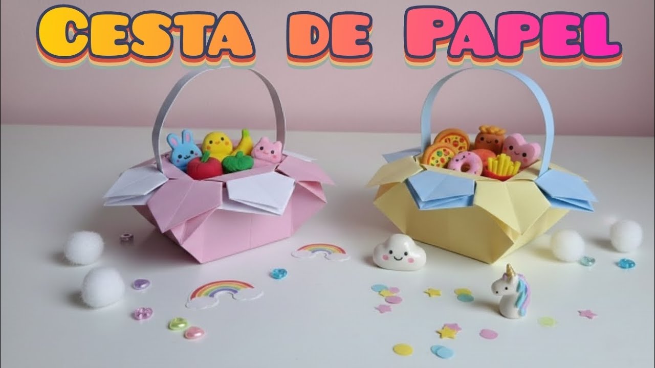 Como Fazer Cesta de Papel | How to make paper basket | artesanato em papel | easy paper craft