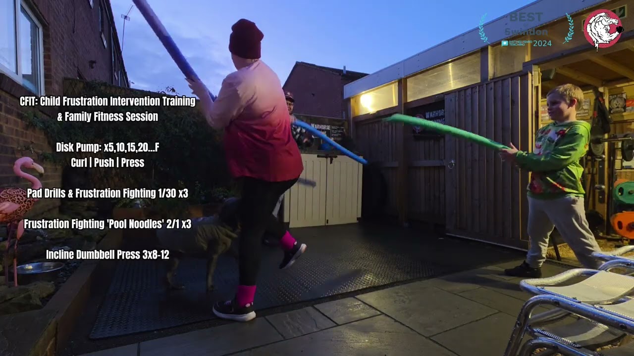 Family Fitness Session: Disk Pump, Pad Drills & Frustration Fighting, Incline Dumbbell Press