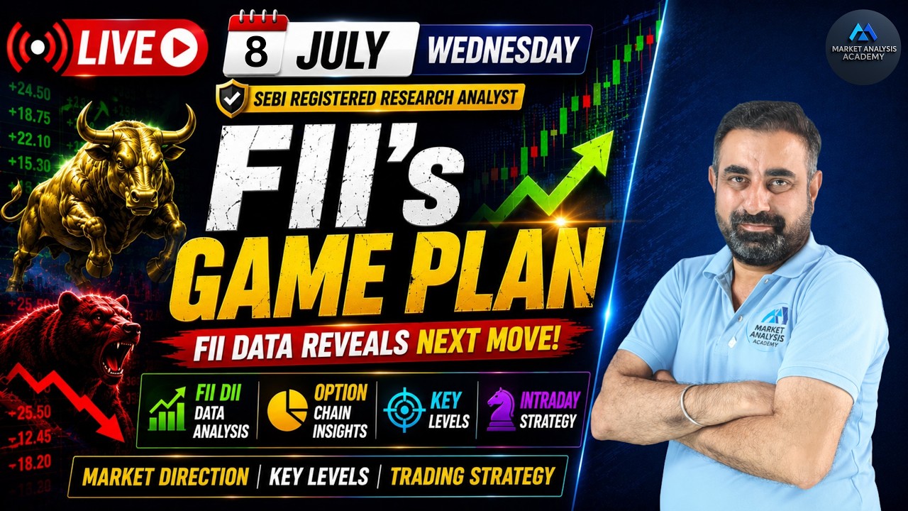 🔴LIVE Big Warning⚠️ for Nifty Traders | Nifty Setup Alert!⚠️ | FII DII Data Reveals Something Big