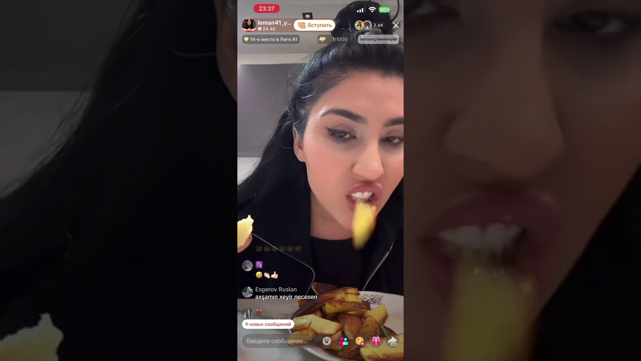 Xanim Evinde Oturub Er Coreyi Yeyir Canli Yayim Zengler Etiraflar - Leman TikTok Official