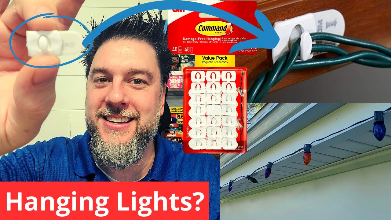Hanging Holiday Lights with Command Hooks. Command Decorating Clips [373]