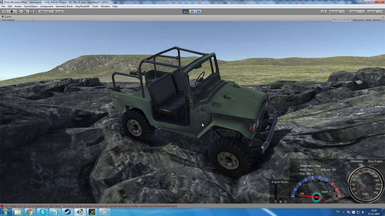 Unity Realistic Vehicle Physics - Softbody Tires Physics Test 1