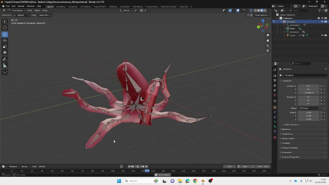 Squid animation test