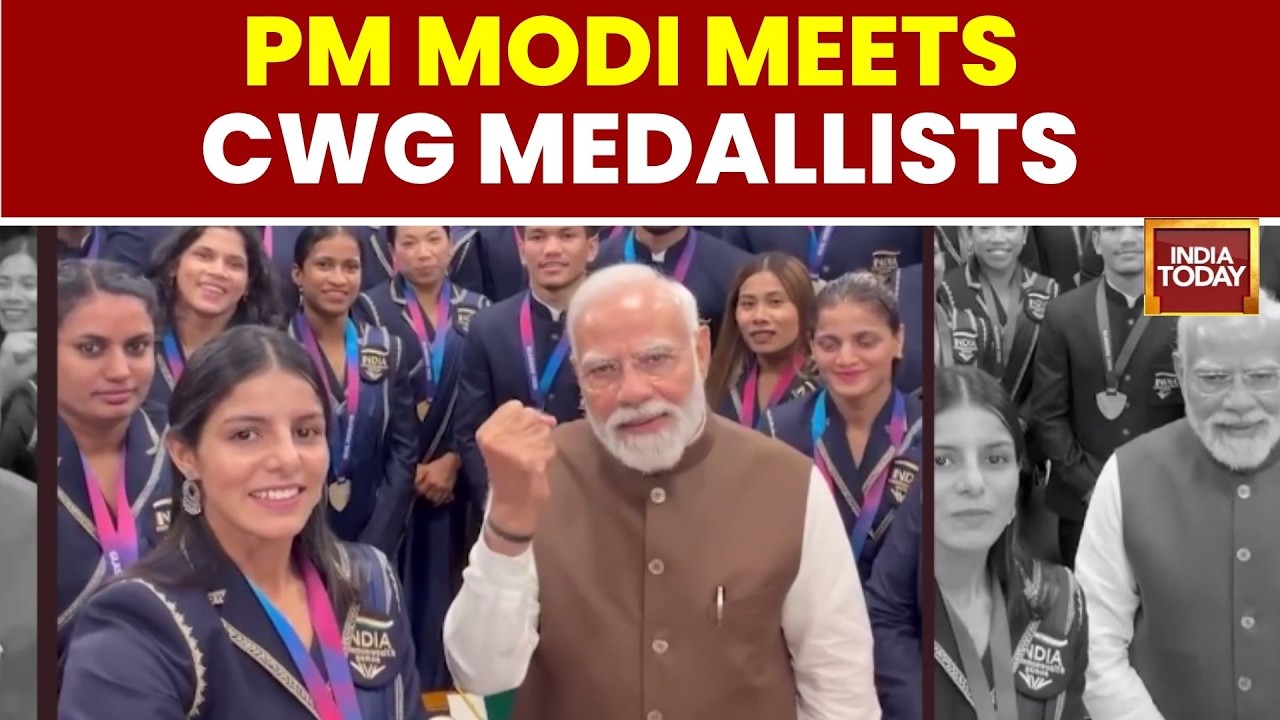 PM Modi Interacts With Commonwealth Games Medalists As Women Athletes Lead India's Medal Tally | CWG